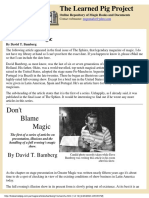 David Bamberg - Don't Blame Magic PDF