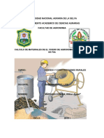 Trabajo de Diseños y Construcciones Calculo de Materiales PDF