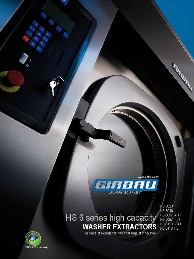 Girbau HS Series Specifications PDF PDF Washing Machine
