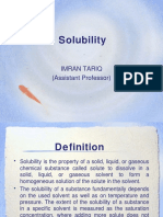 Solubility: Imran Tariq (Assistant Professor)