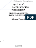 Puiggros - Que Paso en La Educacion Argentina