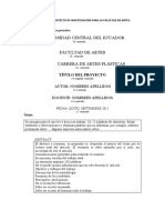 Formato para Informe de Proyecto