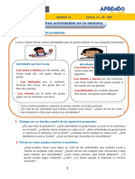 Dia 1  MATEMATICA- NUESTRAS ACTIVIDADES EN LA SEMANA