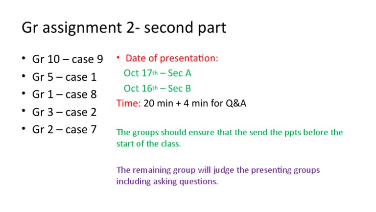 Gr Assignment 2 Presentation Details | PDF