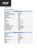 CAT Airways Pilatus PC12 Normal Checklist