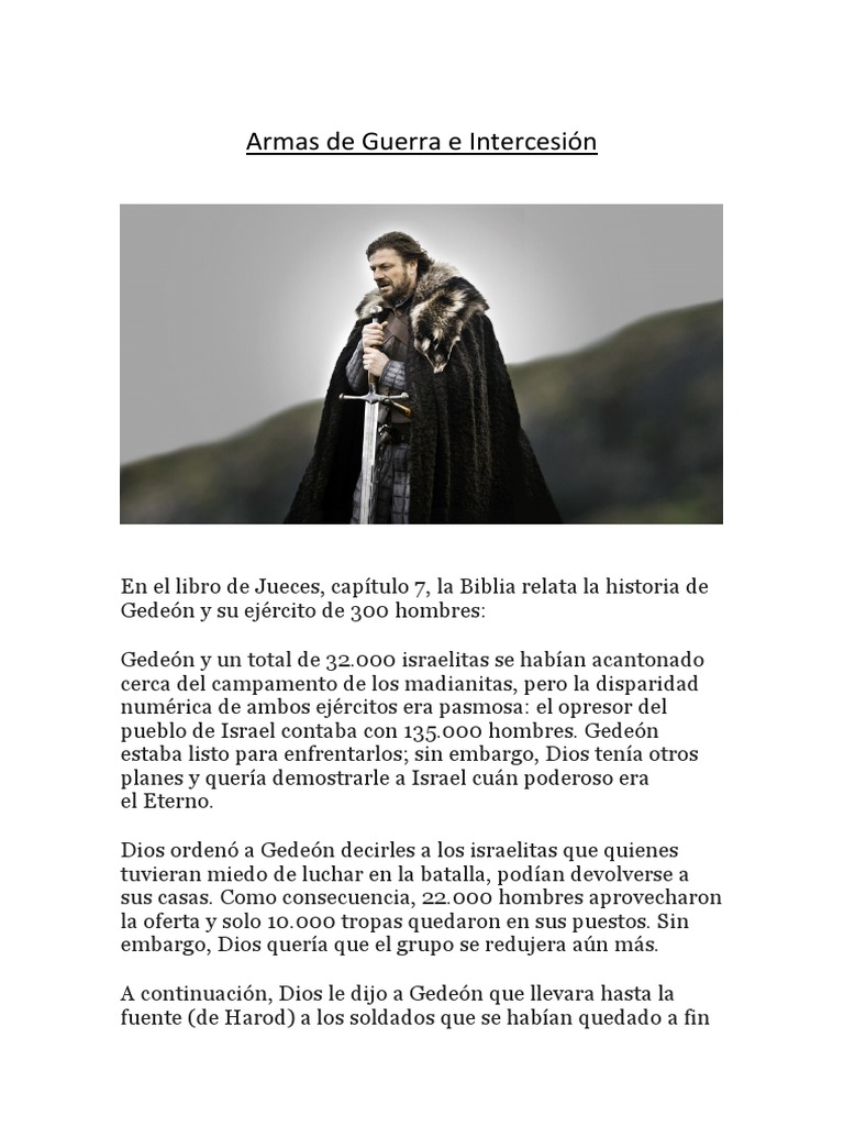 Espadas de Guerra Espiritual en la Biblia | PDF | Espada | Dios