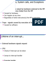 Interrupts - Signals Raised by Hardware External To The MP That Needs A Response (Help) From The MP