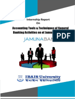 Accounting Tools & Techniques of General Banking Activities On of Jamuna Bank LTD