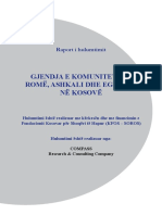 Gjendja e Komuniteteve-Rome Ashakali Dhe Egjiptas Ne Kosove Raport I Hulumtimit PDF