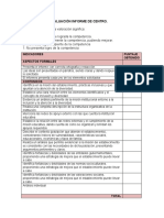 Pauta de Evaluación Informe de Centro