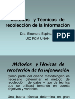 Metodos y tecnicas de recoleecion de la informacion