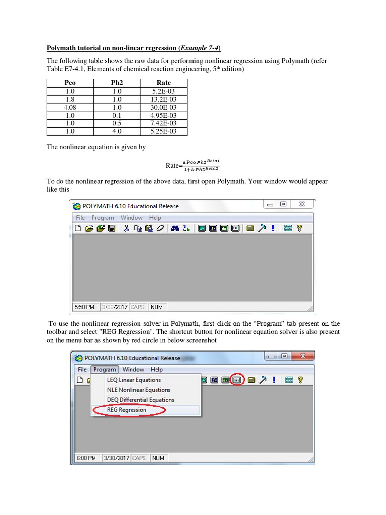 Polymath Tutorial On Regression (Example 74) A Pco 2 1+ 2