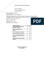 Declaracion Jurada de Salud