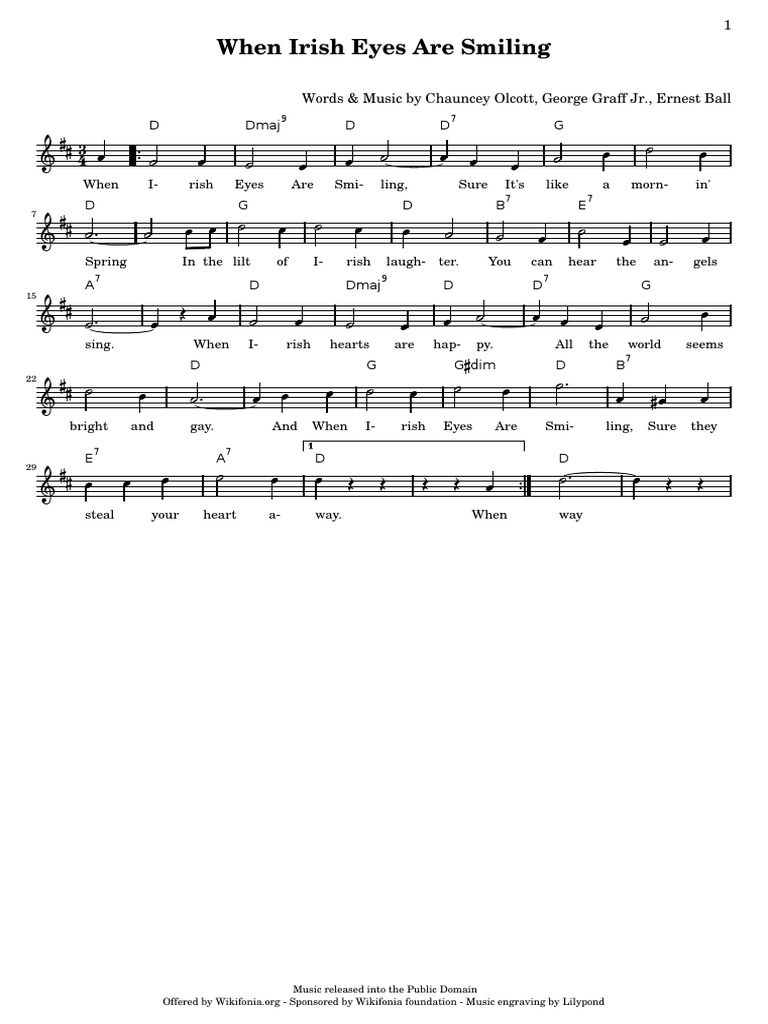 When Irish Eyes Are Smiling PDF PDF