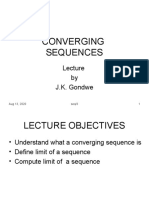 Converging Sequences: by J.K. Gondwe
