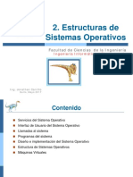 Estructuras de Sistemas Operativos: Facultad de Ciencias de La Ingeniería