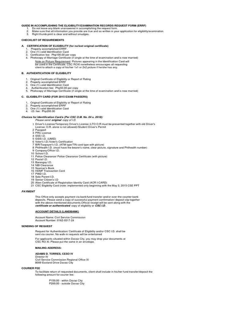 Eligibility Records Request Guide | PDF | Identity Document | Document