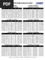 2020 NBA Playoffs First Round Schedule by SERIES