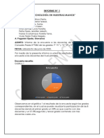 Informe #1 "La Tecnología en Nuestras Manos": DE: Arias Vilca, Angélica María