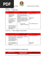 Computer Learning Outcome For Sy 2019-2020