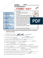 Phrasal Verb GET - Worksheet