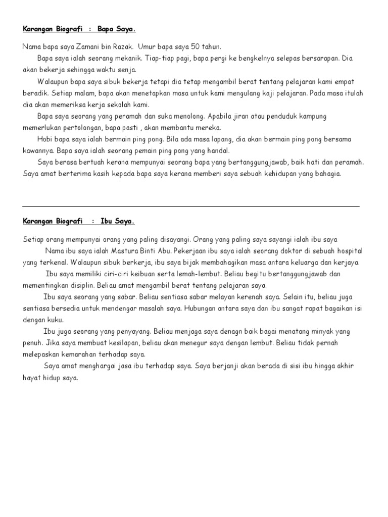 Karangan Biografi