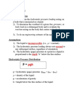 Fluid Statics Learning Objectives