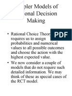 Simpler Models of Rational Decision Making