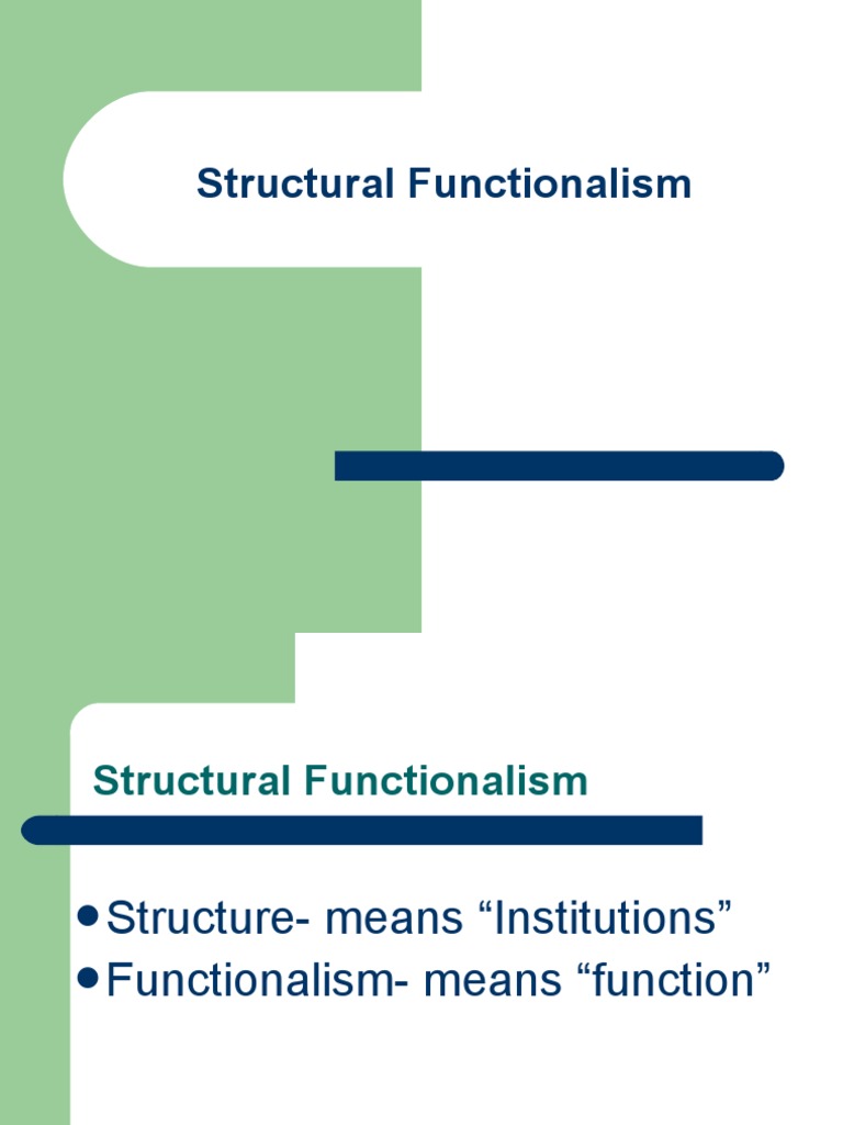 Structural Functionalism | PDF | Socialization | Family