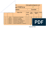 Your CGPA Is: Comments Excelent