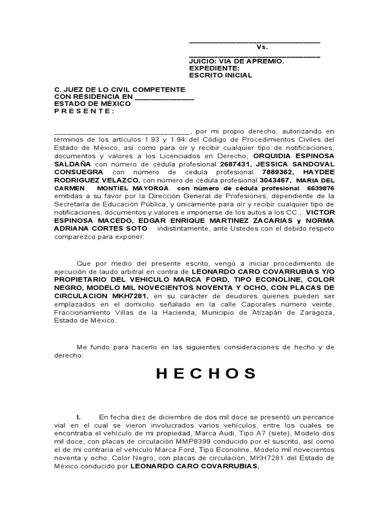 VIA DE APREMIO - Doc1 | PDF | México | Instituciones sociales