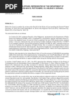 Republic of The Philippines Represented by The Department of Public Works and Highways Petitioners VS Arlene R Soriano Respondent