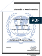 Operaciones de Ayuda Humanitaria Spanish Certificate