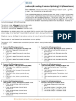 KS3 - English - Punctuation - Avoiding - Comma - Splicing - 01 Homework PDF