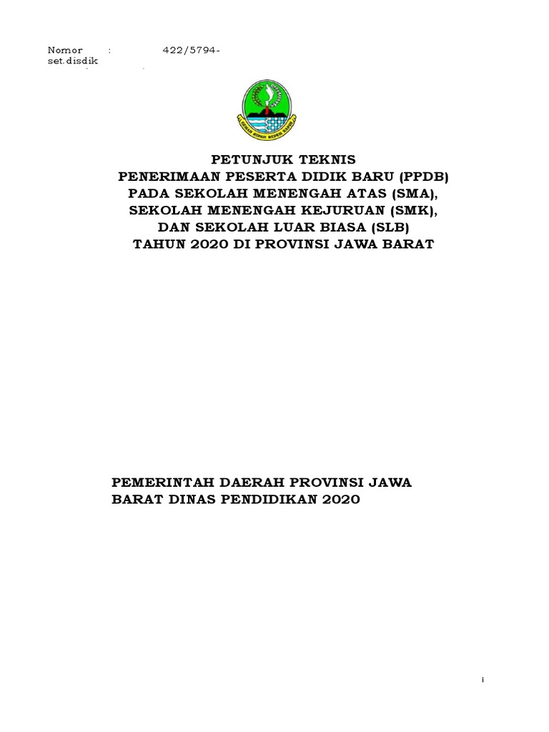 Juknis Ppdb 2020 Jawa Barat Final 1