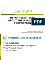 Hypothesis Tests About The Mean and Proportion: Prem Mann, Introductory Statistics, 7/E