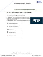 Barriers To Innovation and Firm Productivity - Coad, Pellegrino y Savona - 2015 (Hecho)