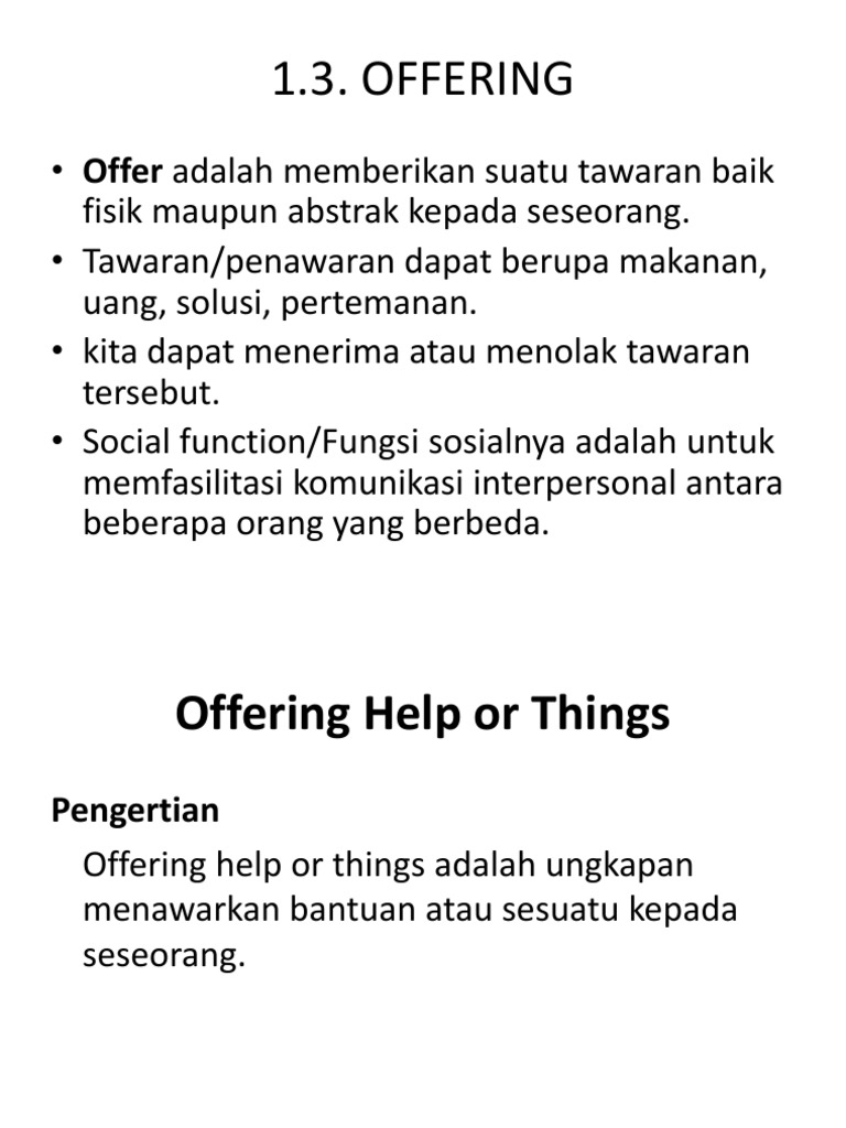 3 UNIT 1.3. Offering PDF | PDF