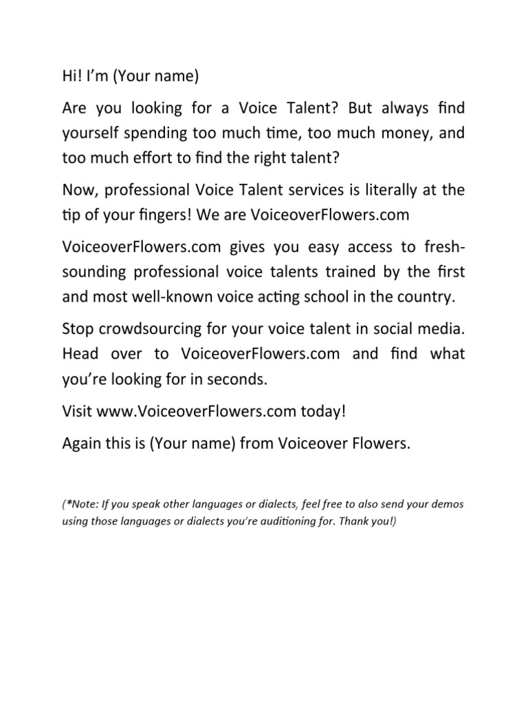 Find Professional Voice Talent Easily | PDF