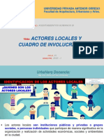 Actores Locales Y Cuadro de Involucrados.: Urbanarq Docencia