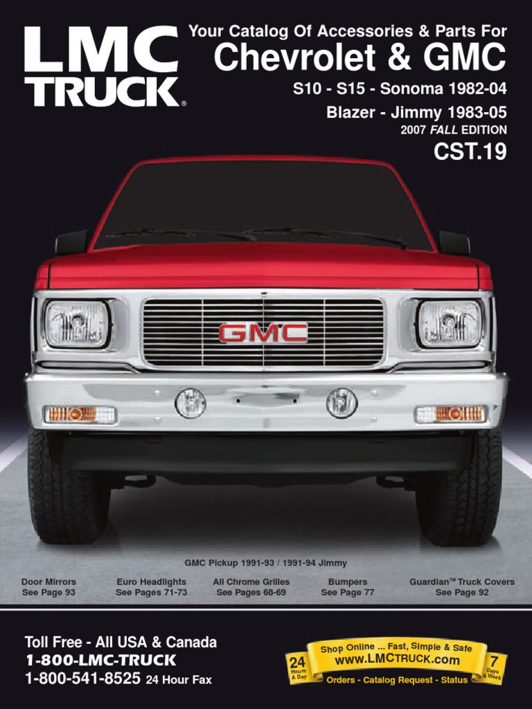 Chevrolet & GMC s10, s15, Sonoma, s10 Blazer, Jimmy 1982-2004