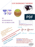 Applications of Divergence Theorem: BY: Ns-Nouman Ali DE - 31-MECH-A-249