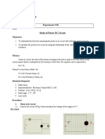 Name: Anees Chohan Roll NO.: 19013123-062 Section: B: Title: Study of Power DC Circuit Experiment # 06