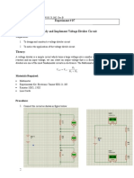 Title: To Study and Implement Voltage Divider Circuit Experiment # 07