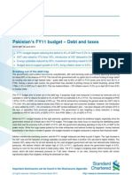 Pakistan 'S FY11 Budget - Debt and Taxes: - On The Ground