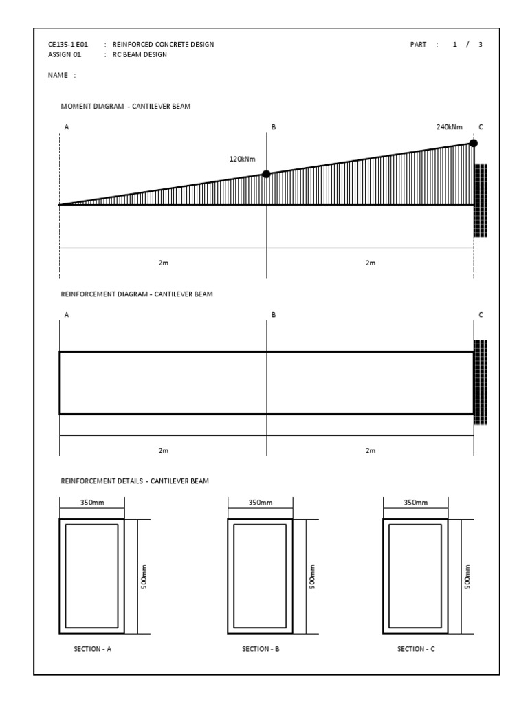 ASSIGN 01 - RC Beam Design V01 | PDF