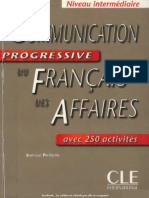 Communication Progressive de Francais Des Affaires Interme Diaire PDF