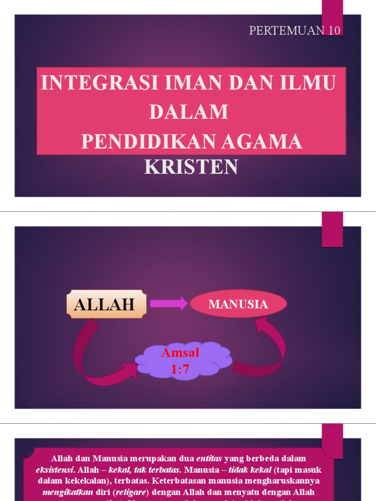 Integrasi Iman dan Ilmu dalam Kristen | PDF