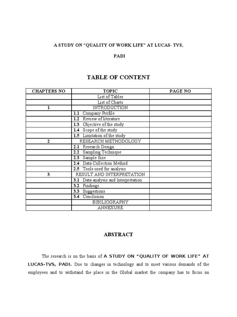 Assessing Employee Quality of Work Life through Primary and Secondary