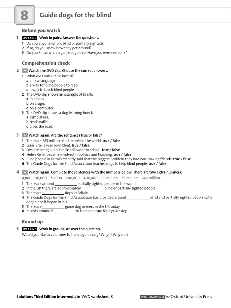 Guide Dogs For The Blind Before You Watch PDF Visual Impairment Dogs